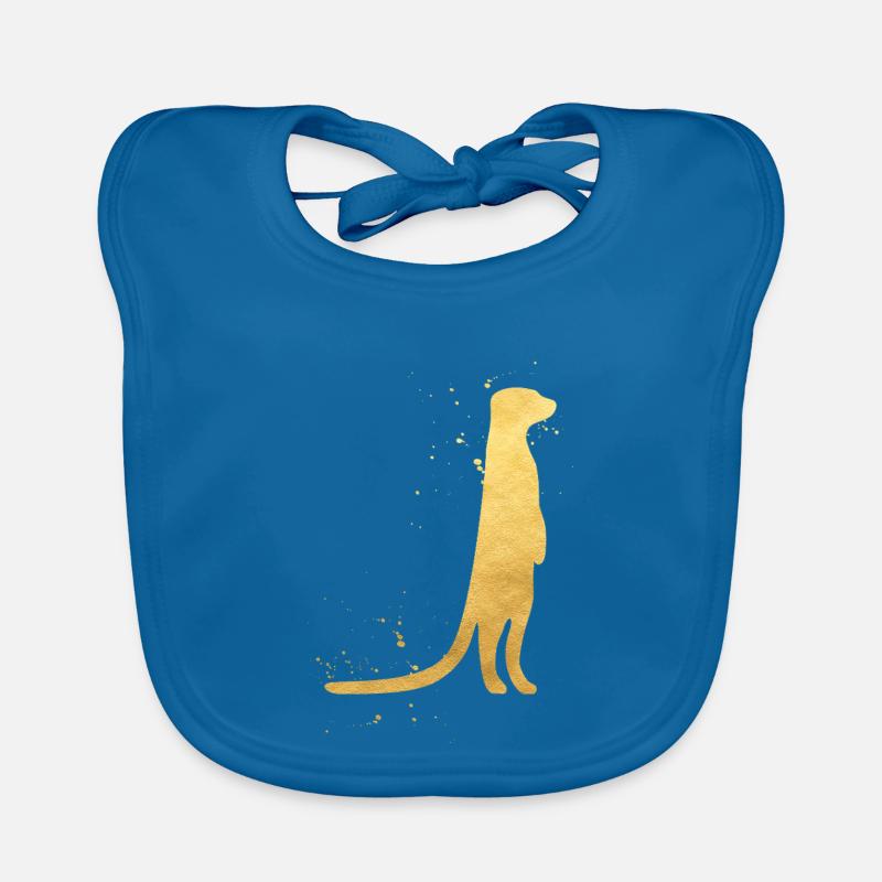 Goldene Erdmännchen Silhouette Baby Bio-Lätzchen