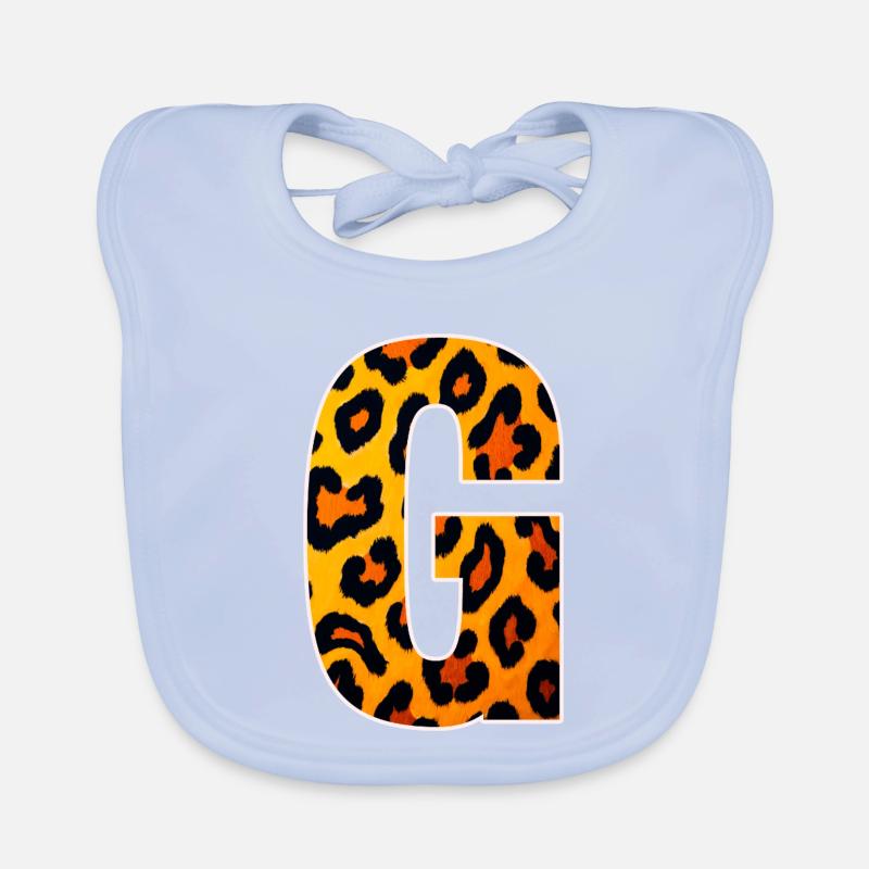 Imprimé léopard C-Letter Bavoir bio Bébé