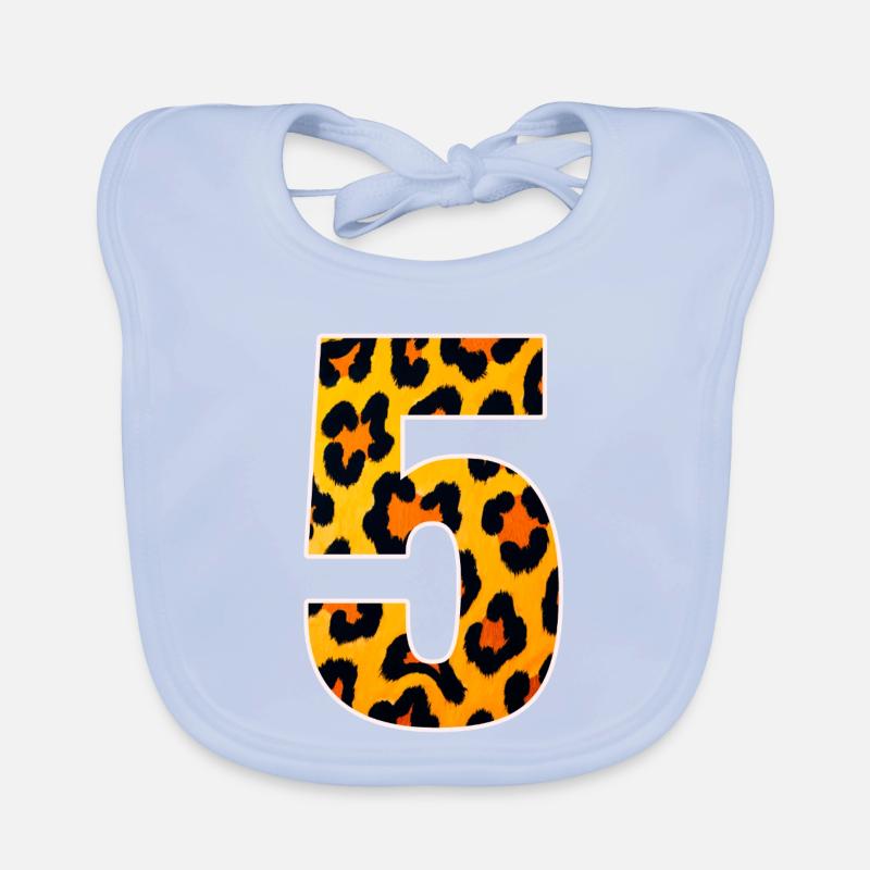 Leopard 5 Fellmuster Baby Bio-Lätzchen