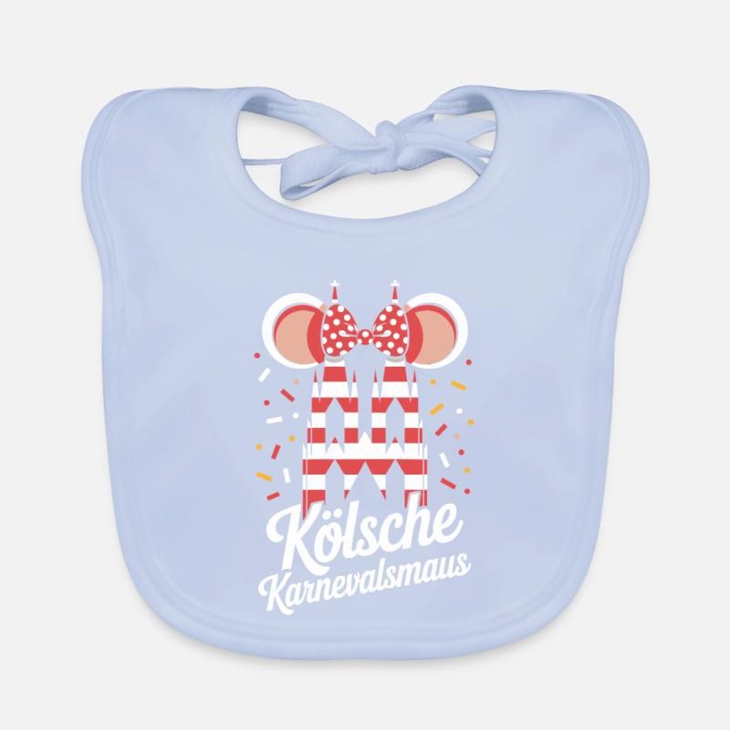 Kölsche Karnevalsmaus Karneval Köln Kölner Maus Baby Bio-Lätzchen