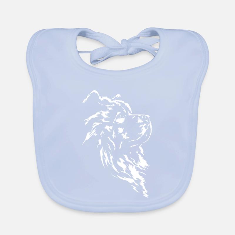 Chow Chow Silhouette Chien Wilsigns Bavoir bio Bébé