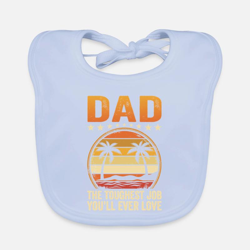 Dad's Toughest Job Sunset Tee Baby Bio-Lätzchen