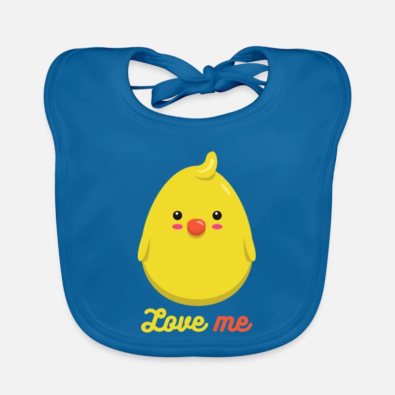 Canard - Bavoir bio Bébé - bleu paon