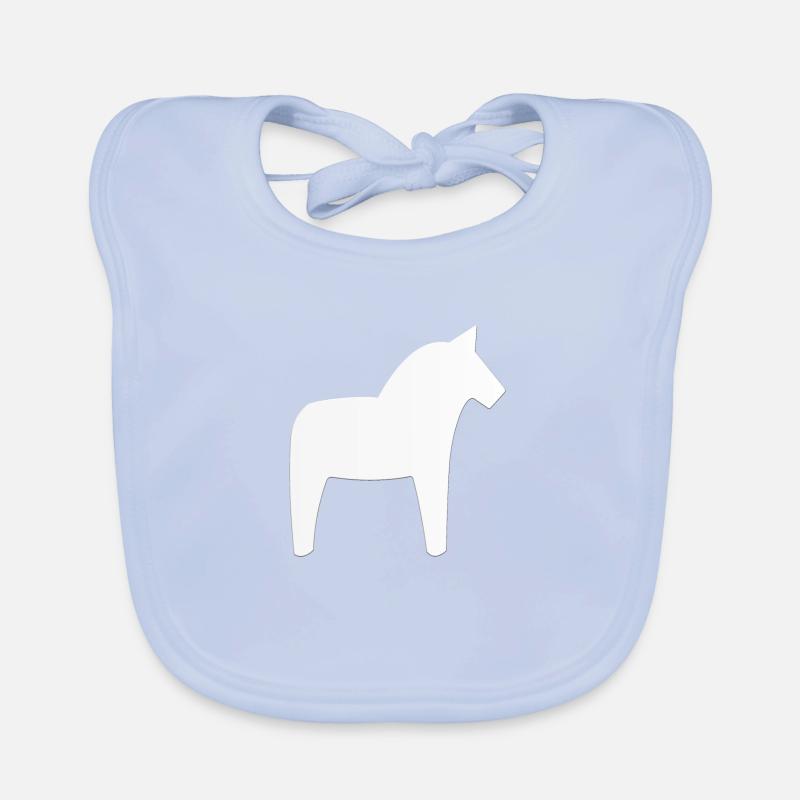 Dalahäst Pferd Schweden Baby Bio-Lätzchen