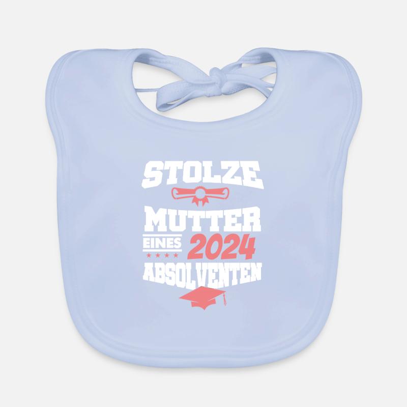 Absolvent Student Sponsion Graduate stolze Mutter Baby Bio-Lätzchen