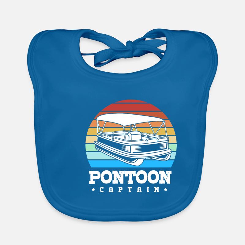 Pontonboot Boot Boote - Baby Bio-Lätzchen - Pfauenblau
