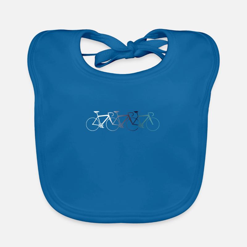 vélo - Bavoir bio Bébé - bleu paon