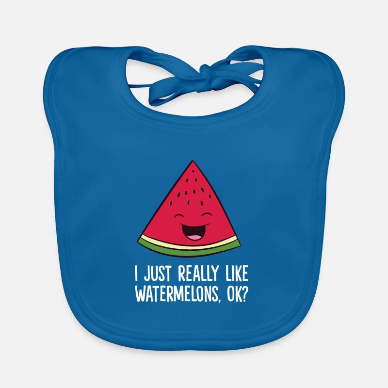 Pastèque - I just really like watermelons, ok? Bavoir bio Bébé