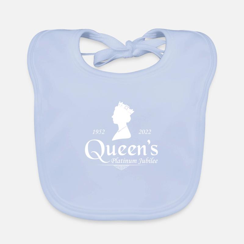 British Queen Monarchy Platinum Jubilee since 1952 Organic Baby Bibs