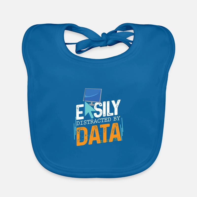 Easily Distracted By Data Für Daten Analytiker Baby Bio-Lätzchen