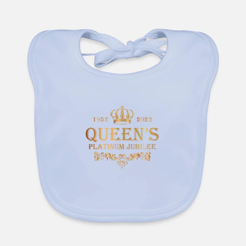 British Queen Monarchy Platinum Jubilee Organic Baby Bibs
