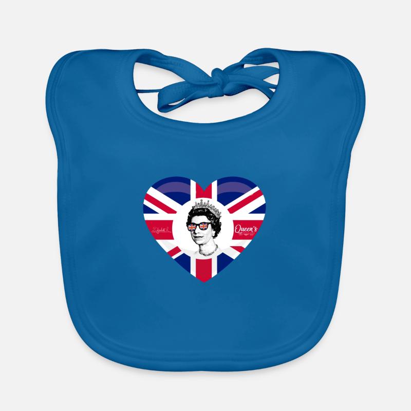 British Queen Monarchy Platinum Jubilee 70th yr Organic Baby Bibs