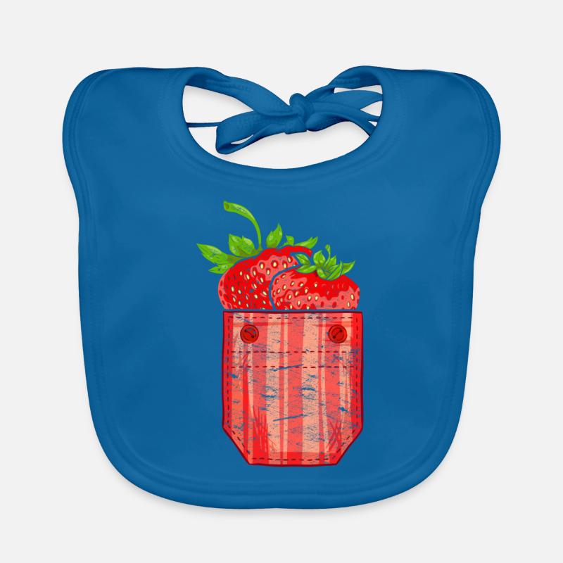 Sommerfrucht Obst Geschenk Brusttasche Erdbeere Baby Bio-Lätzchen