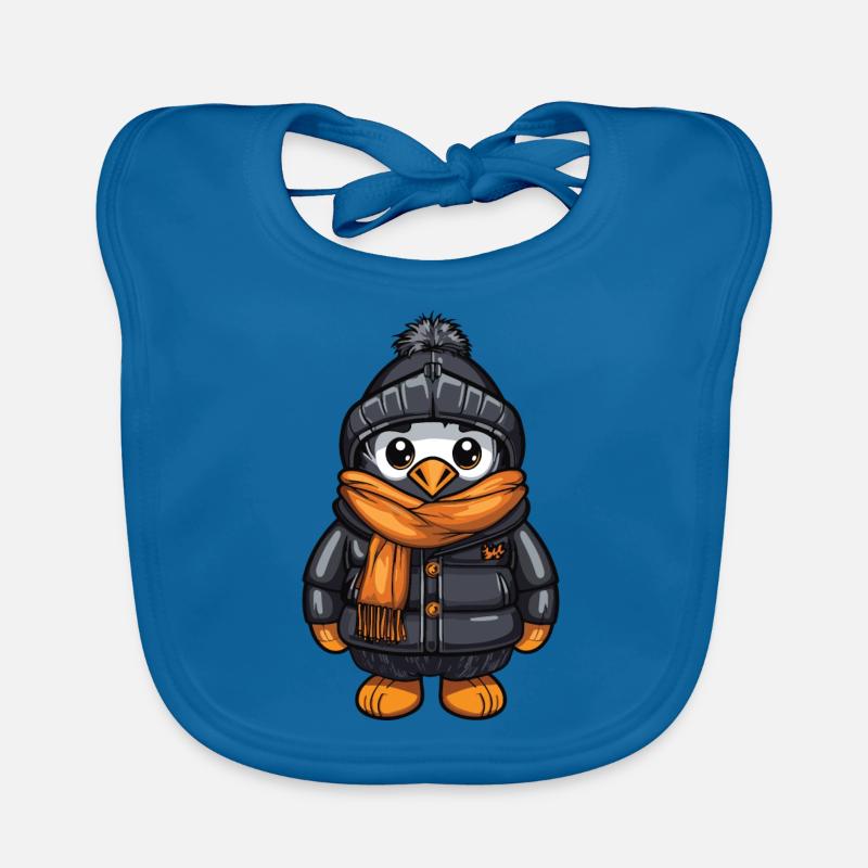 Pinguin Comic Niedlich Winter Baby Bio-Lätzchen