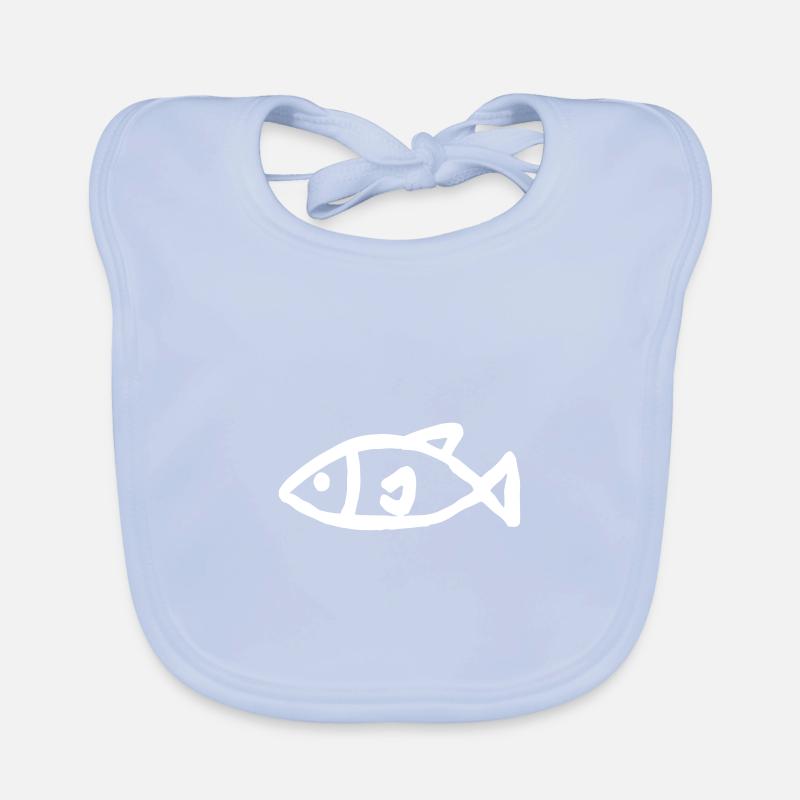 Fisch Skizze Zeichnung Baby Bio-Lätzchen