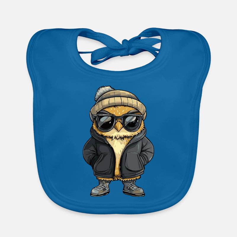 Eule Cool Comic Baby Bio-Lätzchen