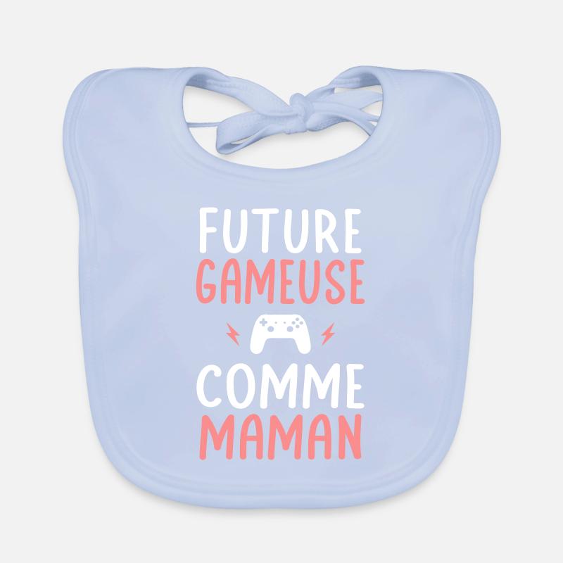 Future gameuse - Comme maman - Cadeau humour Bavoir bio Bébé