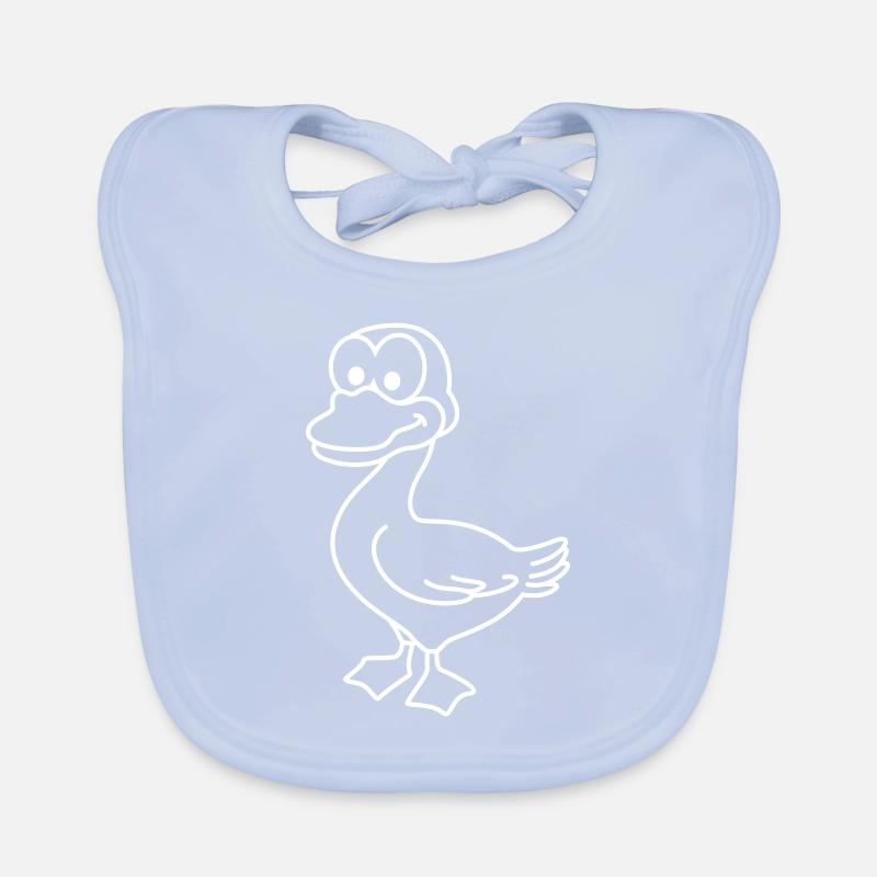 Ente Comic Tier Baby Bio-Lätzchen