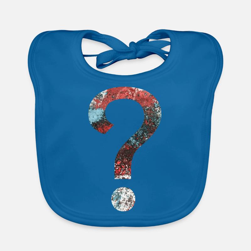 Abstract Question Mark Organic Baby Bibs