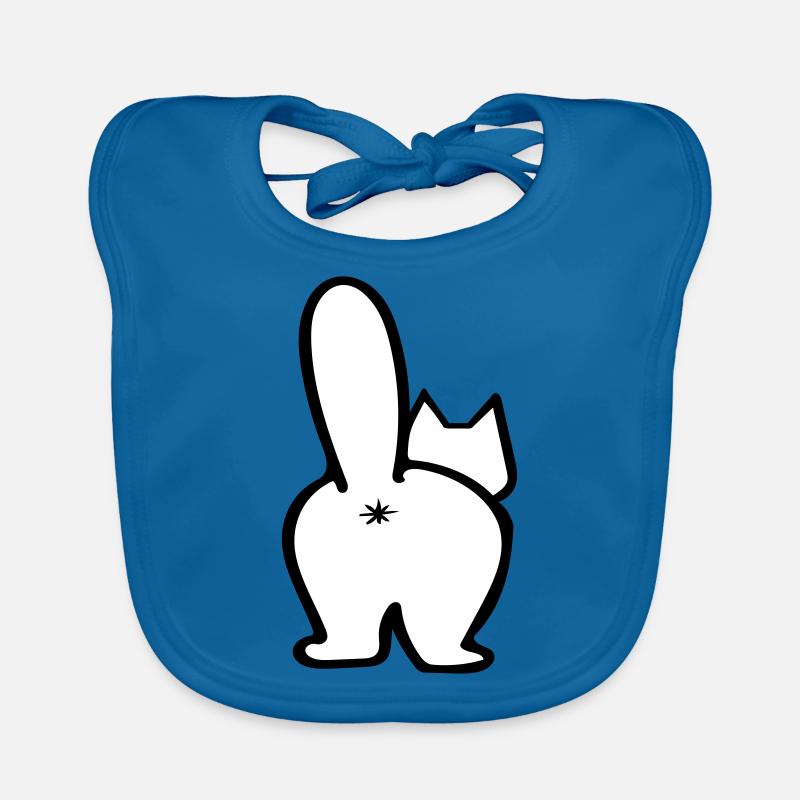 Chat par derrière. Sélection de couleurs libre Bavoir bio Bébé
