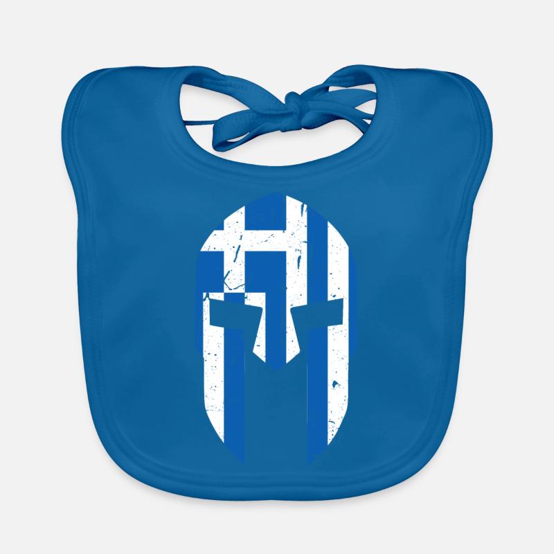 Grece Drapeau Hellas Spartiates Cadeau Bavoir bio Bébé