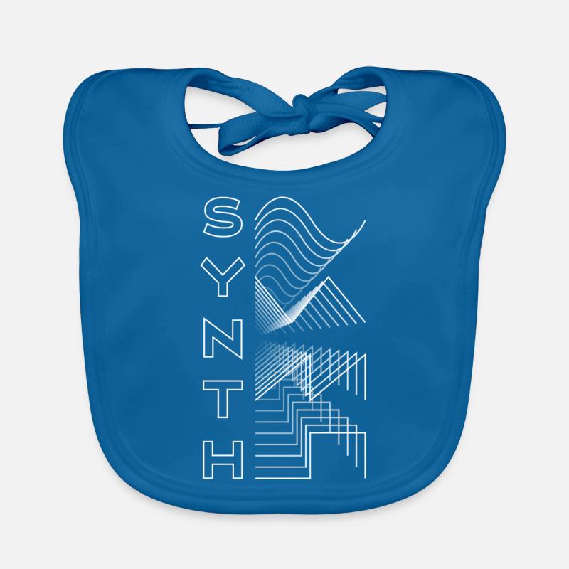 Synth Waveform Audio Analog Design Modular Gift Organic Baby Bibs