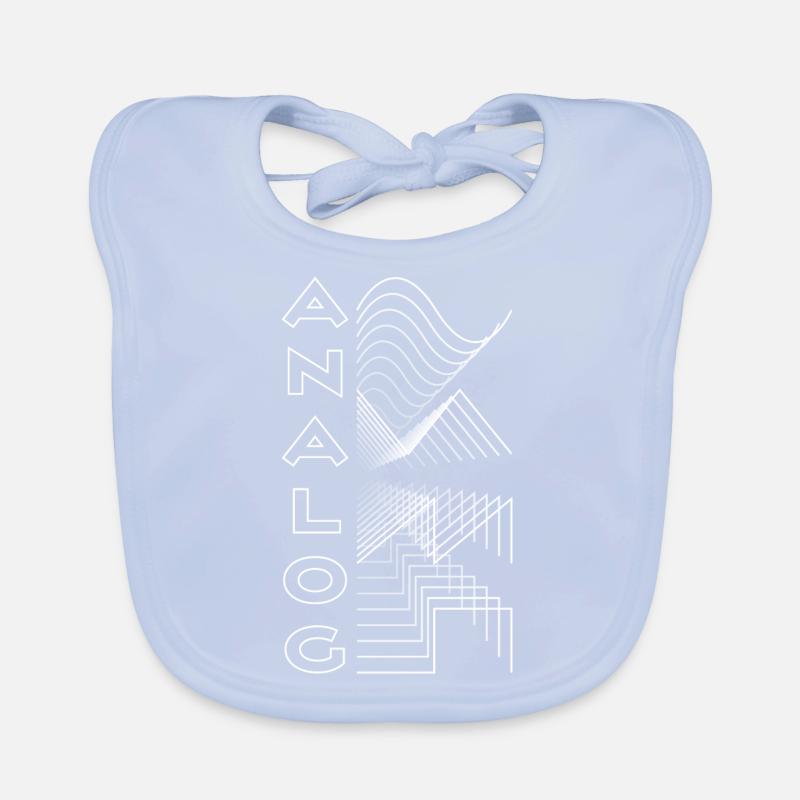 Analog Waveform Audio Digital Design Modular Gift Organic Baby Bibs