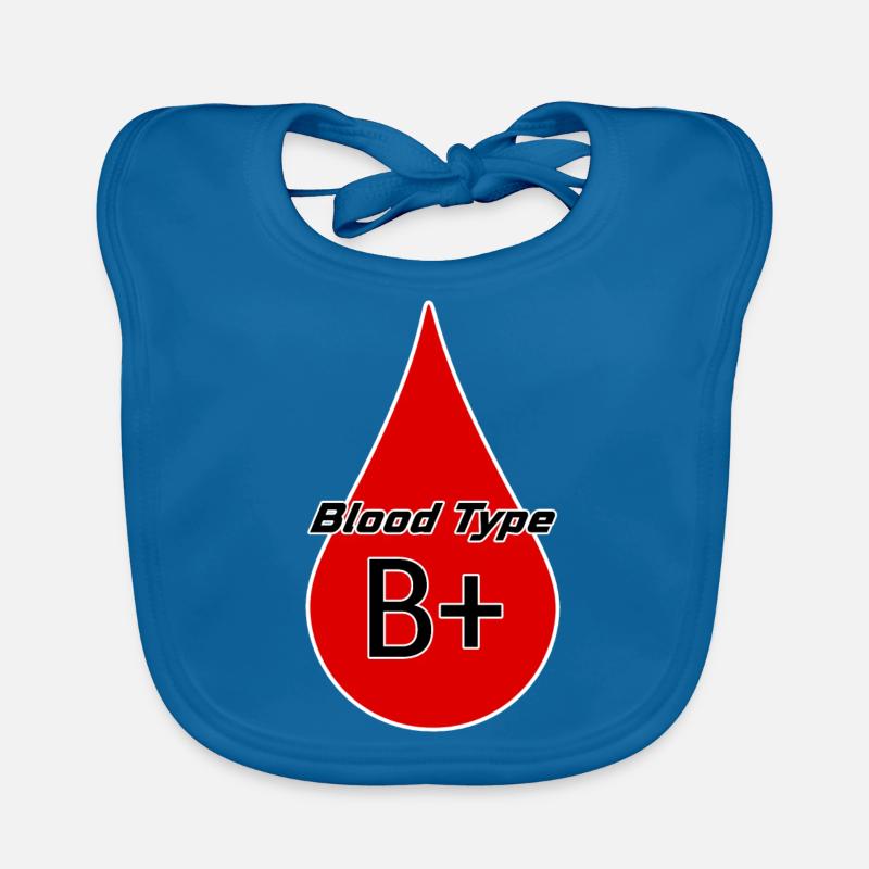 Blutgruppe Rhesusfaktor B positiv als Geschenkidee Baby Bio-Lätzchen