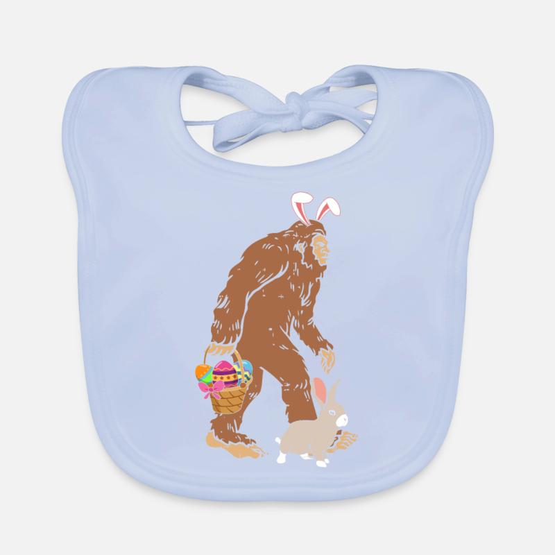 Easter Bigfoot Easter Eggs Dimanche de Pâques Bavoir bio Bébé