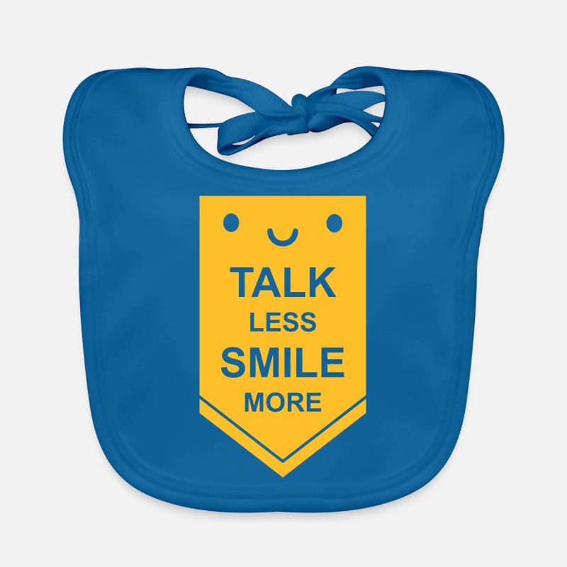 parler moins sourire plus Bavoir bio Bébé