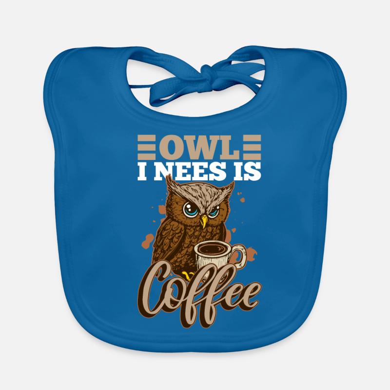 Eule, ich brauche Kaffee, Montag, süße Eule, müde Baby Bio-Lätzchen