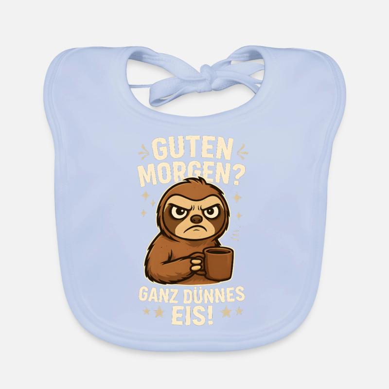 Sloth Very Thin Morning Grouch Organic Baby Bibs
