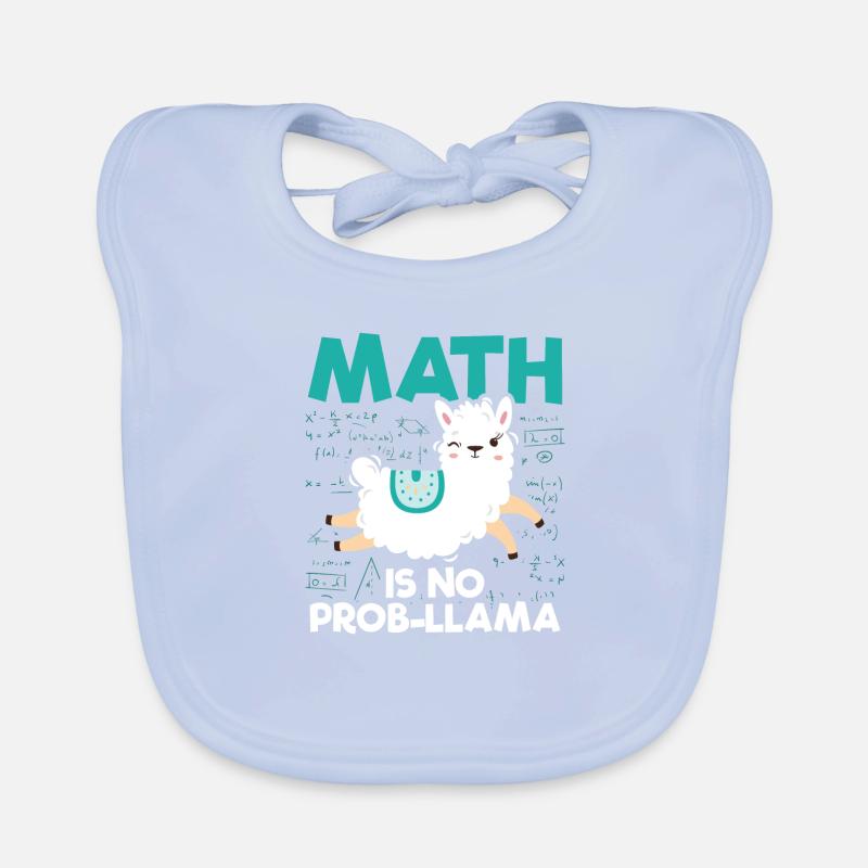 Mathe Lama | Mathematik Lehrer Schule Geschenkidee Baby Bio-Lätzchen