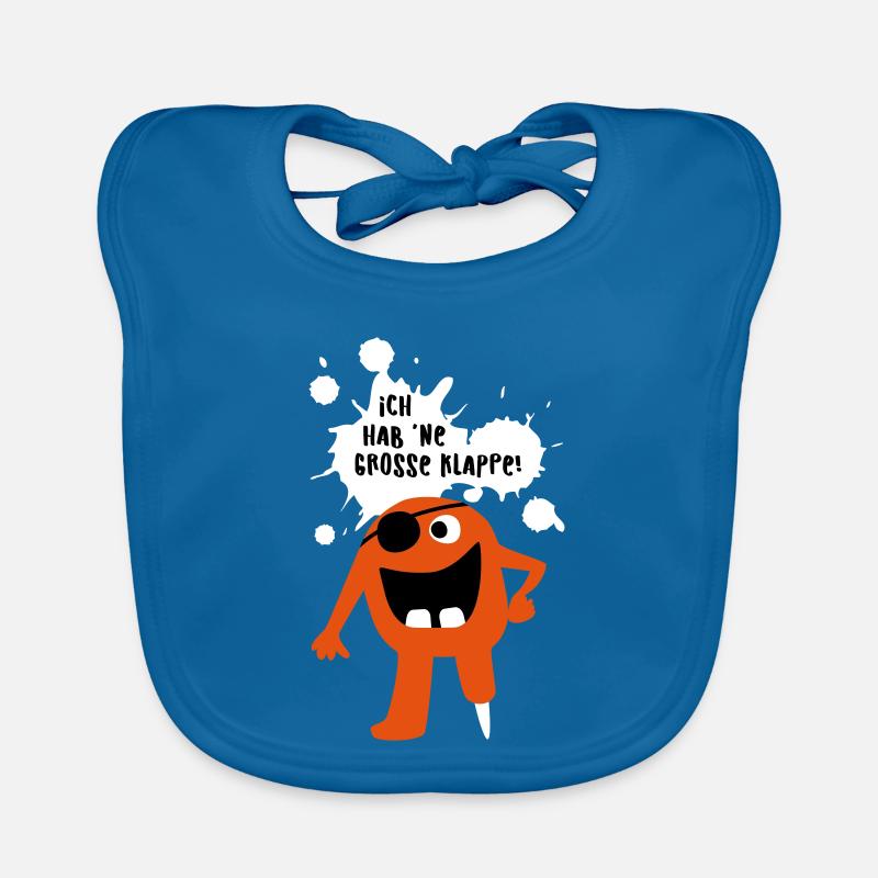 Monster große Klappe Großmaul Comic coole Quotes Baby Bio-Lätzchen