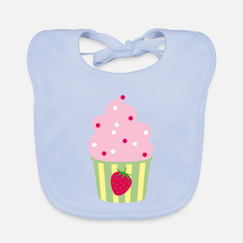 Icecream Cup Erdbeere Erdbeerzeit Eis Sommer Fun Baby Bio-Lätzchen