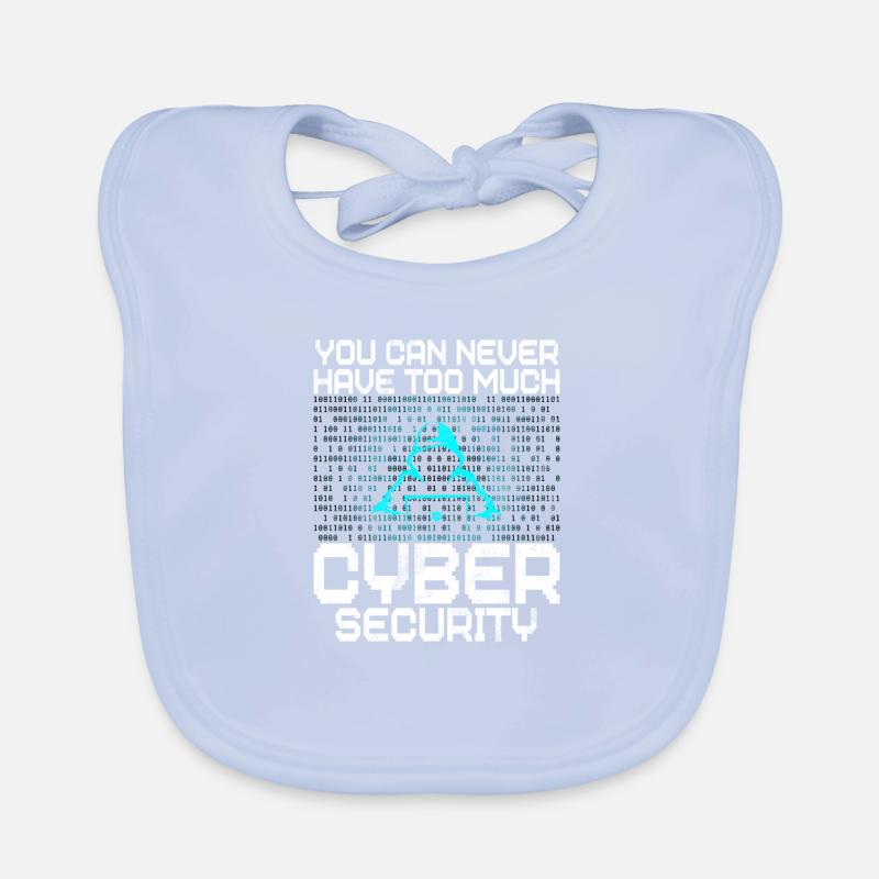 Cyber security hacker hacking Organic Baby Bibs