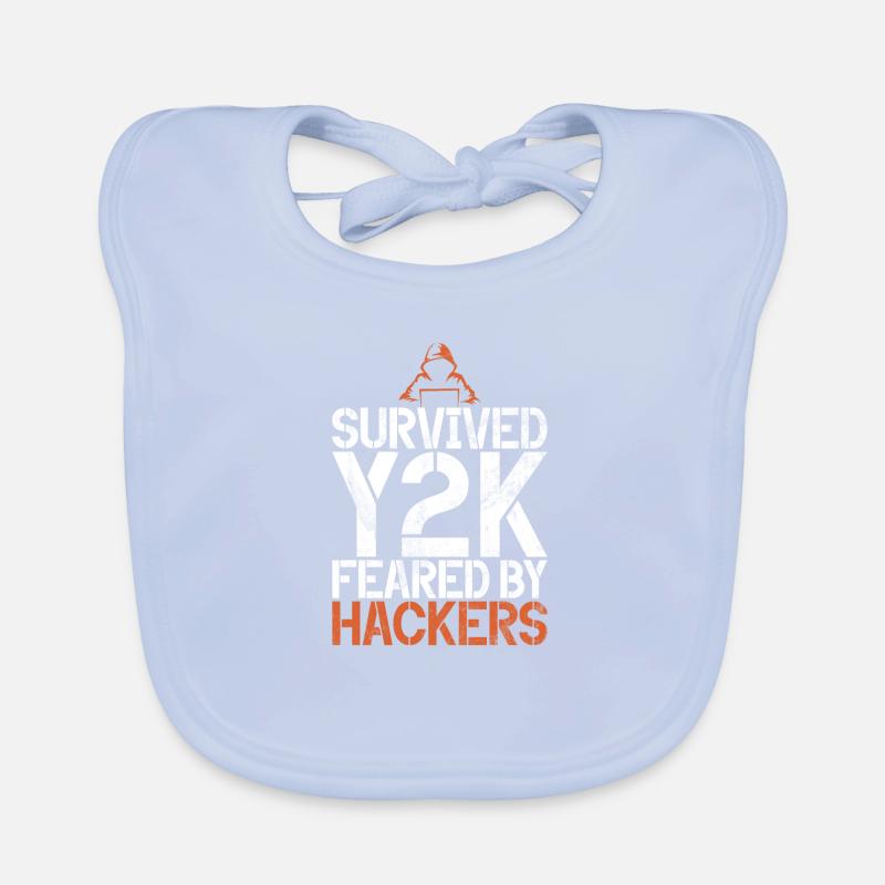 Cyber-sicherheits-hacker-hacking Baby Bio-Lätzchen