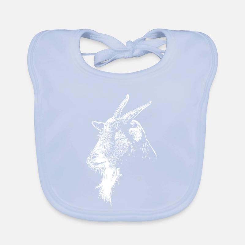 Graphisme minimaliste de silhouette de chèvre Bavoir bio Bébé