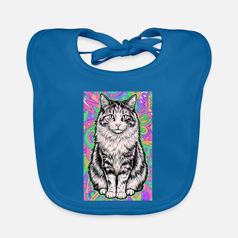 chat Bavoir bio Bébé