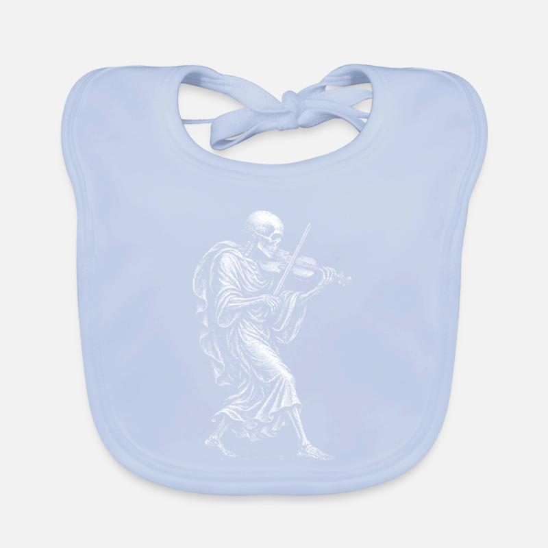 Squelette jouant du violon Bavoir bio Bébé