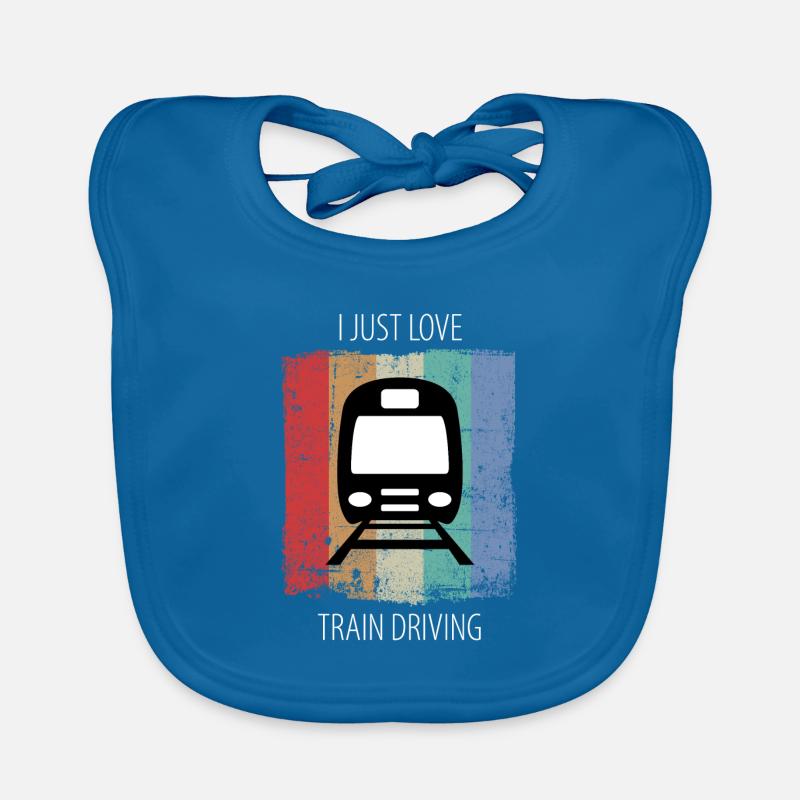 Train Railway Railroad Worker Trains Train Driver Organic Baby Bibs