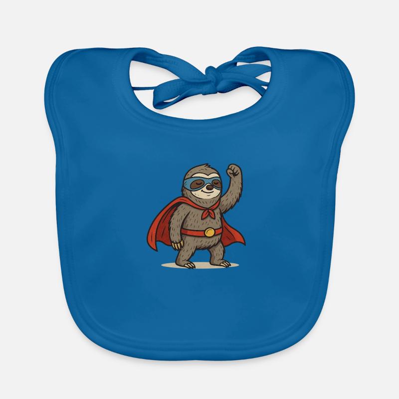 Super Sloth – Hero of Deceleration Organic Baby Bibs