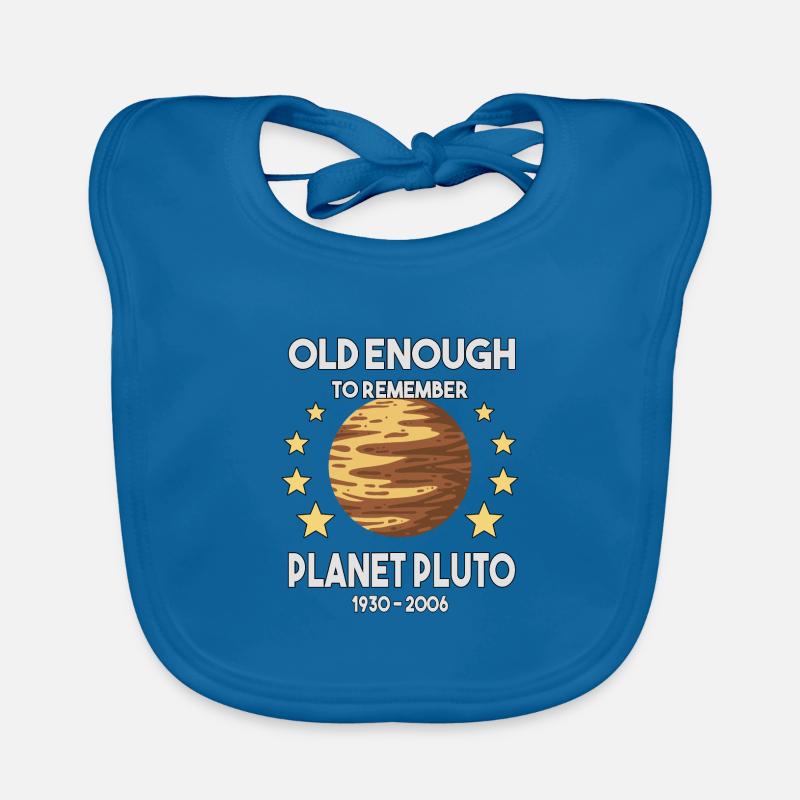 Pluto Vintage Planet Pluto Day Space Galaxy Organic Baby Bibs