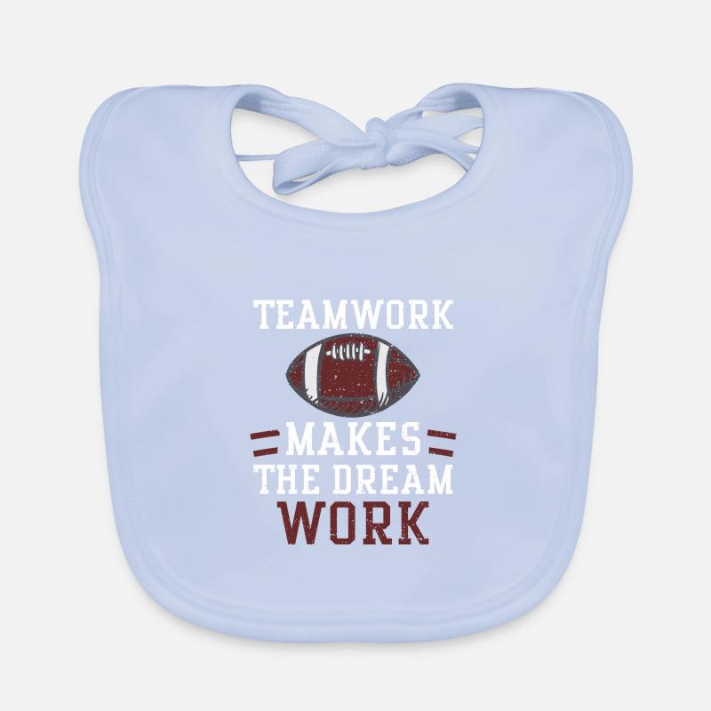 Teamwork makes the dream work Organic Baby Bibs