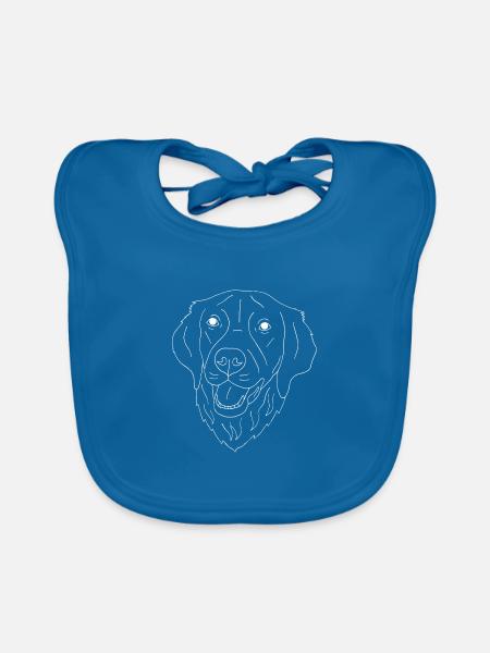 Golden Retriever - Baby Bio-Lätzchen - Pfauenblau