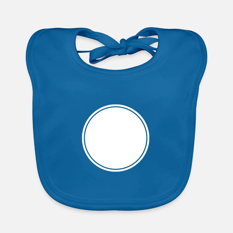 Circle white self-design Organic Baby Bibs
