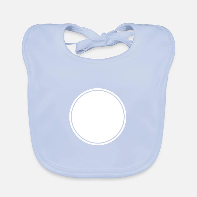 Circle white self-design Organic Baby Bibs
