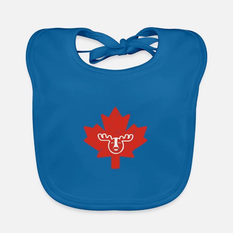 Canada - Maple Leaf with Elk Organic Baby Bibs