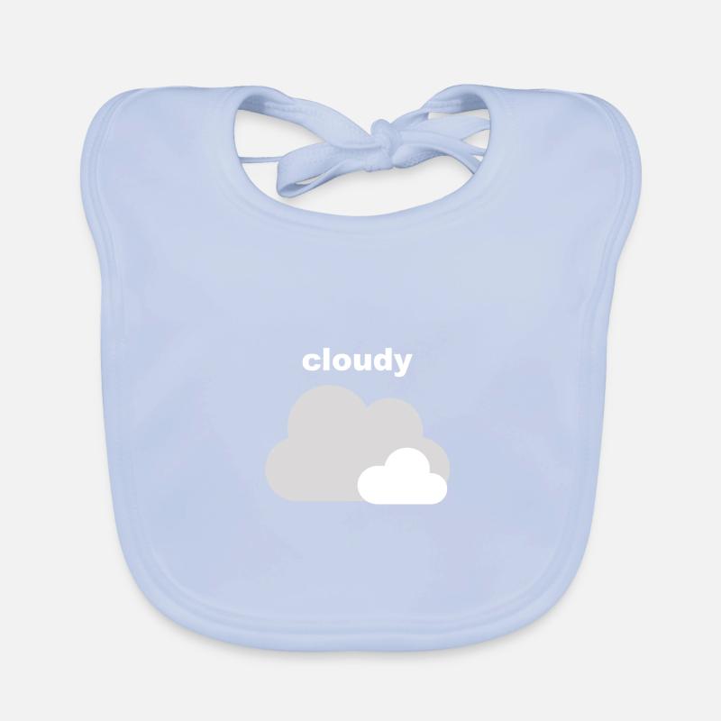 cloudy - bewölkt Baby Bio-Lätzchen
