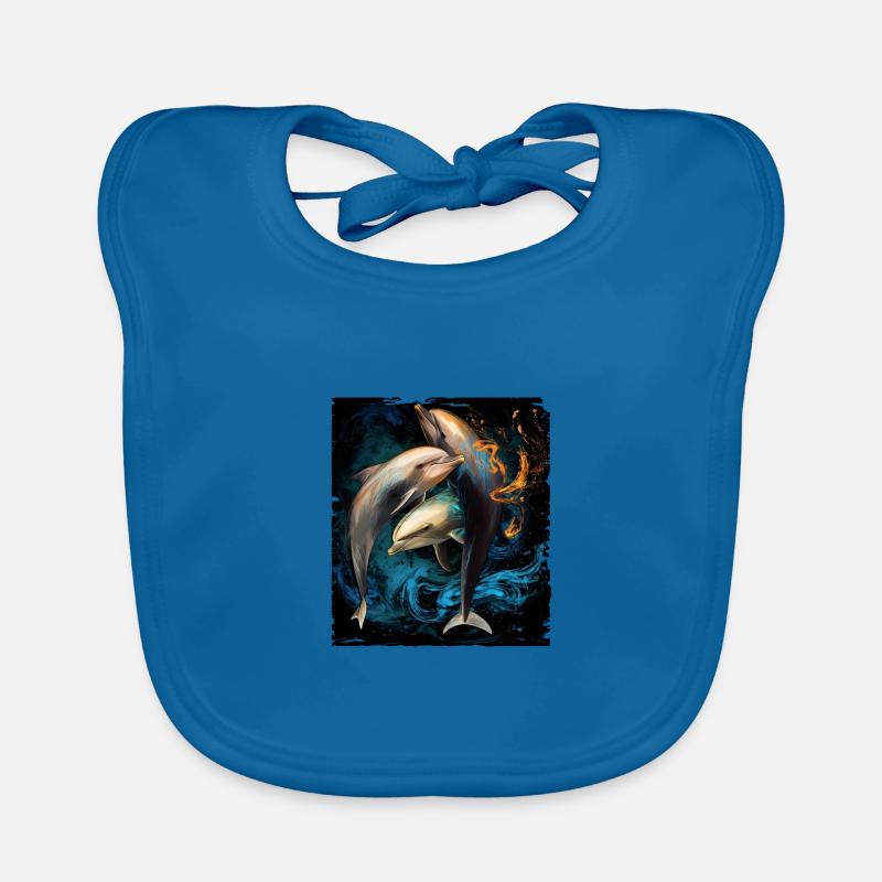 Drapeau de dauphin Bavoir bio Bébé